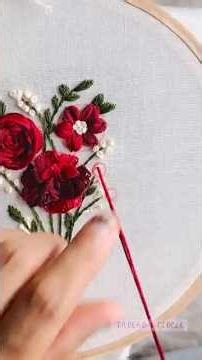 Woven Picot Stitch 🌸🧵 | Beautiful Embroidery Tutorial #shorts