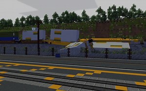 MC动画：因山体滑坡而脱轨的BNSF火车