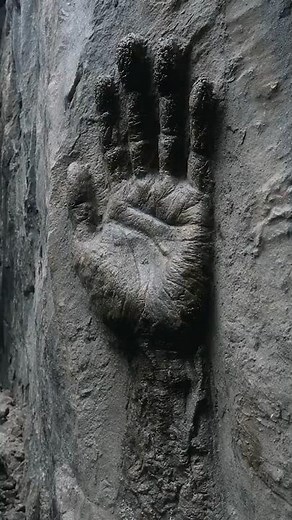 This Giant Handprint Was Found 60 Feet Up A Cliff
