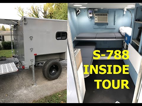 S-788 on M101 Military Offroad Camper Trailer Conversion Interior