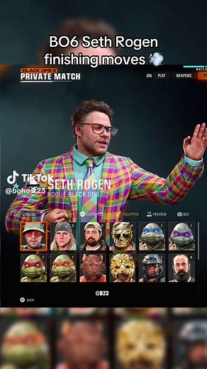 Seth Rogen Finishing Moves in Call of Duty: BO6