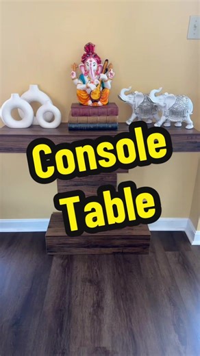 Farmhouse Industrial Console Table for Small Spaces