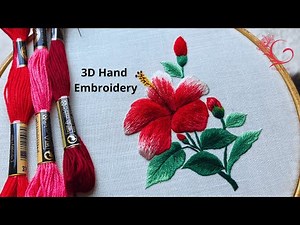 Secrets to Stunning 3D Hibiscus Embroidery | Step-by-Step Detailed Tutorial For Beginners