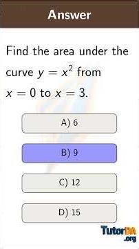 Find area using integration in 30 sec #shorts #math #tutorda