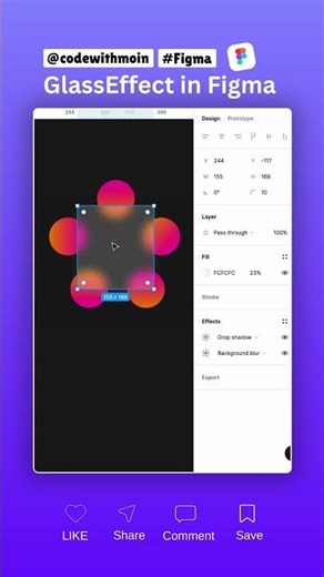 Glass Effect in Figma: Modern UI Design Tutorial (2024) ✨ #Figma #UIDesign