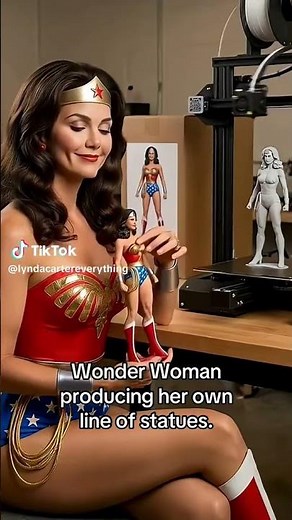 Lynda Carter Looks So Hot & Sexy as Hell in Her Wonder Woman Costume Holding an Action Figure