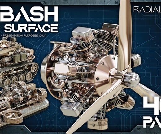 ArtStation - MECHANICAL ENGINE KITBASH PRO - High-Detail Hard Surface Radial Engine | Game-Ready & Render-Ready | Game Assets