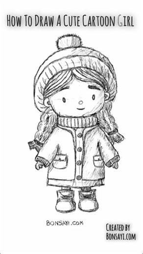 How To Draw A Cute Girl - Easy Step By Step for Beginners #howtodraw #sketch #drawingtutorial