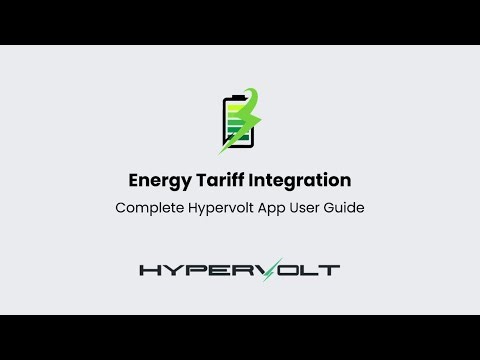 Energy Tariff Integration - Complete Hypervolt App User Guide