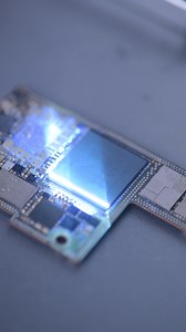 What's the inside iPhone CPU look like? See how we use the DALI laser machine to grind it. #laser #iphonerepair #repairshop #cpurepair #grinding | REWA Tech