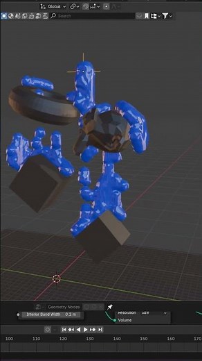 Real-Time Slime Self-Collision in Blender 💚