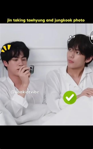 jin taking Taehyung and Jungkook photo ☺️ #bts