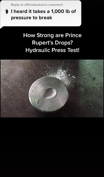 Prince Rupert's Drop vs Hydraulic Press: Science Experiment