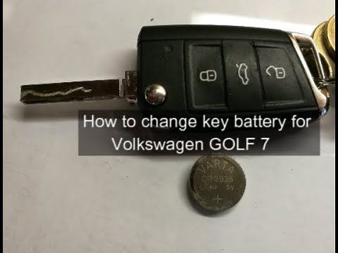 How to change key battery for Volkswagen GOLF 7