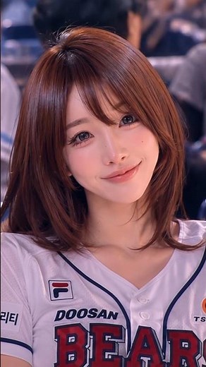POV: My wife is on TV at a baseball game in Korea!!!