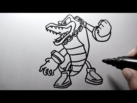 How to draw Vector from Sonic the Hedgehog