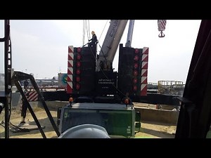 Counterweight Installation AC 700 Terex Demag 700 tons/Biggest Crane here.