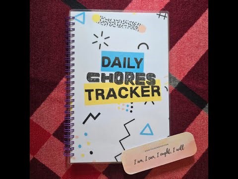 Notebook Flip Through: Customizable Daily Chores Tracker