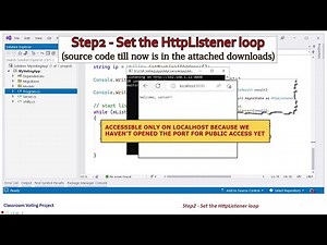 Step 2 - Set the HttpListener loop | C# Console Project on Voting App