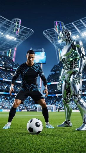 Ronaldo vs AI Robot 2050 – Human Instinct Wins!” #roblox #ronaldo #ytshorts #football