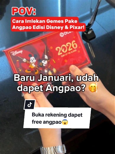 Dapet Angpao tapi edisi Disney & Pixar?! 🧧✨ Kamu tinggal ikutin step-stepnya dan bisa langsung dapet 1 set angpao berisi 5 design berbeda edisi Disney & Pixar✨ Buruan dateng ke cabang OCBC sekarang, dapatkan angpaonya untuk siap rayakan imlek!🧧🐉