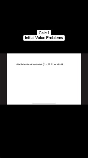 Initial Value Problems #calc #calc1 #calculus #integrals #derivatives #math #stem