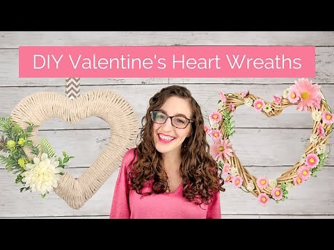 DIY HEART SHAPED WREATH IDEAS FOR VALENTINES DAY | Dollar Tree Valentine Wreath DIYs