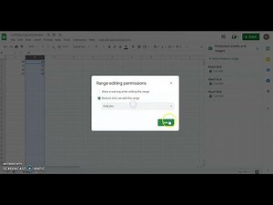 How to protect cells and ranges using protected sheets and ranges