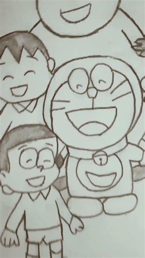 HOW TO DRAW DOREMON STEP BY STEP TUTORIAL ✨#art#artist#drawing#tutorial#doremon#drawingtools #shorts