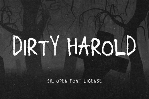 Download Dirty Harold - Creepy Chalk Font
