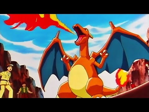 Ash's Charmeleon evolves into Charizard