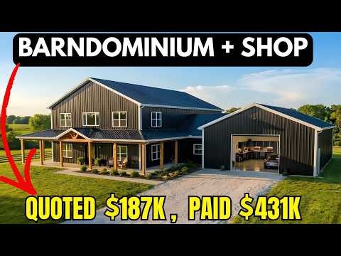 Barndominium With Shop: The 2026 Cost Truth for a 2,400 Sq Ft Home + 1,200 Sq Ft Workshop