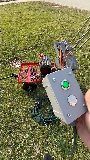 Champion Wheelybird Trap Thrower with DIY illuminated push button controller w/ cord #claypigeons