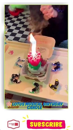 🌸 Lotus Musical Birthday CandleMagical Flower Candle with Music #1074