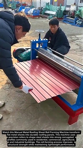 Manual Metal Roofing Sheet Roll Forming Machine(Portable Corrugated Roofing Panel Forming Machine)