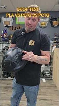 PLA PRO VS PETG VS PCTG drop test. 1 piece printed helmets. #3d #3dprinting #testing