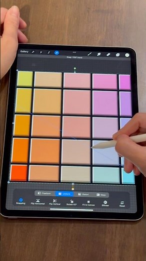 Create a 25-color palette out of 4 base colors in procreate #procreate #art #shorts