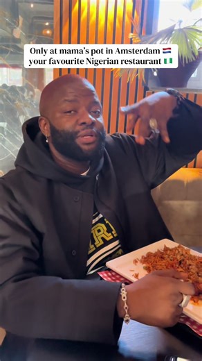 Skales Enjoys Nigerian Food in Amsterdam