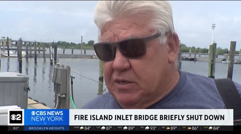 Fire Island Inlet Bridge abruptly closed due to falling object