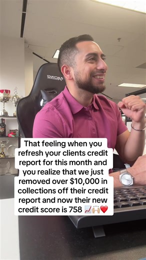 That feeling when you refresh your clients credit report for this month and you realize that we just removed over $10,000 in collections off their credit report and now their new credit score is 758 📈❤️😌 #credit #financialfreedom #creditrepairservices #credittips #creditrepair