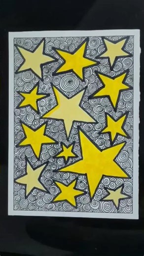 Let’s draw a starry night #art #shorts #fyp #trend #star#zentangle#howtodraw #stepbystep #shortvideo