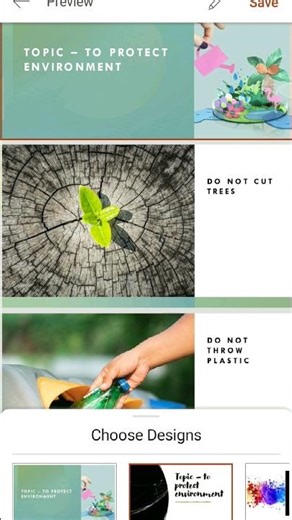 how to create presentation on ms power point topic to protect environment