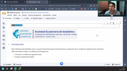 🤖 ¿Quieres entender qué es el Machine Learning y cómo aplicarlo de verdad, sin perderte en teoría innecesaria? Únete a este webinar gratuito donde aprenderás los fundamentos clave del aprendizaje automático, combinando conceptos claros con ejemplos prácticos en Python. 🔍 ¿Qué aprenderás? ✅ Qué es Machine Learning y cuándo usarlo ✅ Diferencias entre aprendizaje supervisado y no supervisado ✅ Cómo trabajar con datos reales en Python ✅ Ejemplos prácticos que podrás replicar 👨‍🏫 Conferencista: A