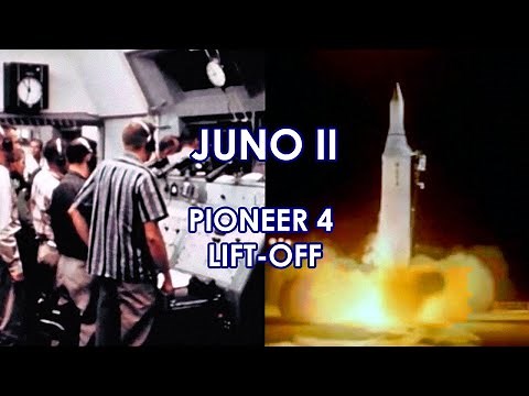 PIONEER 4 - Liftoff on a Juno II Rocket (1959/03/03)