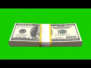 4K Dollars, Money - 3D Animation Green Screen