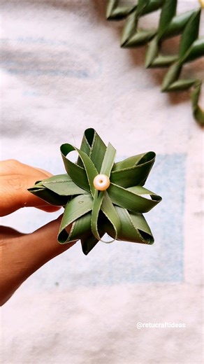 Coconut leaf flower making tutorial#@retucraftideas#shorts#love