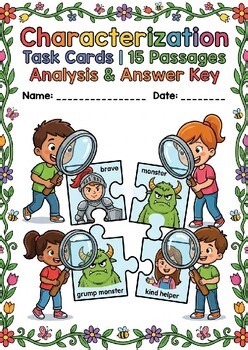 Characterization Task Cards | 15 Passages | Analysis