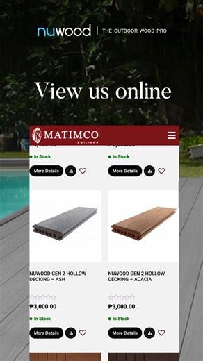 Ensure a Summer-ready poolside decking that captures both design and durability. Nuwood Advanced Gen 2 Deckings are perfect for home and commercial spaces. Inquire now and get your FREE 1-year maintenance! Links in our bio! #Nuwood #CompleteSolutions #OutdoorUpgrade #SummerUpgrade #AirBnB #HomeAndGarden #Matimco | Nuwood | Facebook