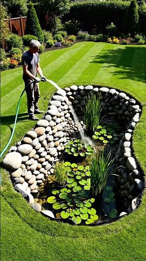 Zen Garden Transformation: Dirt Corner to Koi Pond #beforeandafter