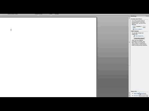 Setting up a Mail Merge Using Word and Excel 2010